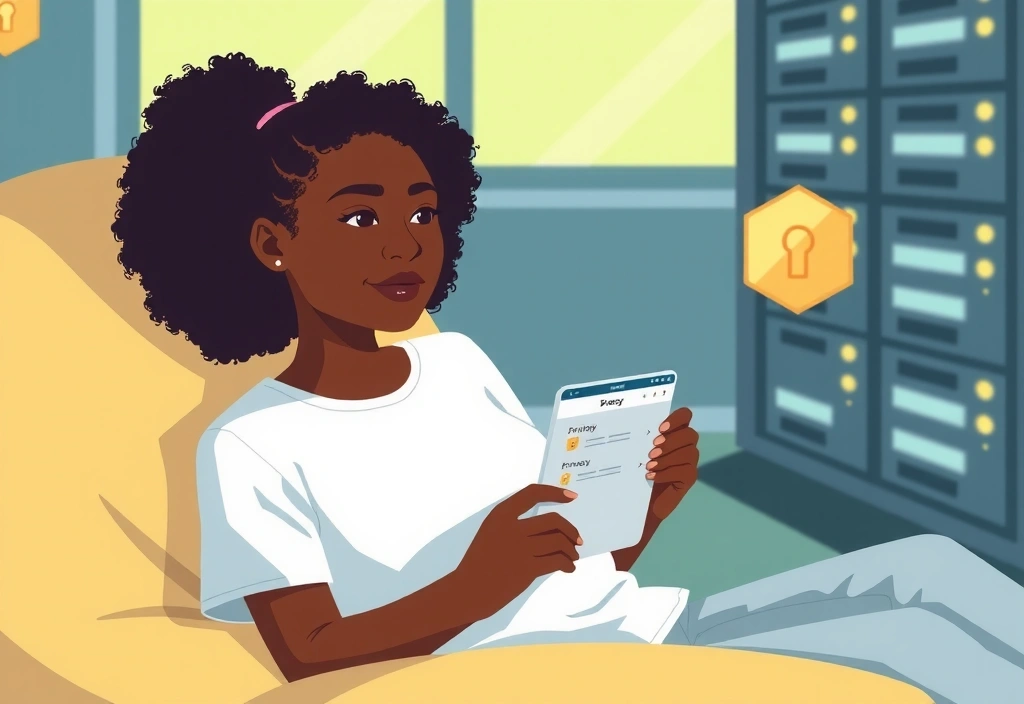 A person reviewing privacy settings on a tablet, symbolizing data protection.